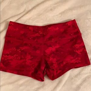 Redline gear- red digital camo shorts small